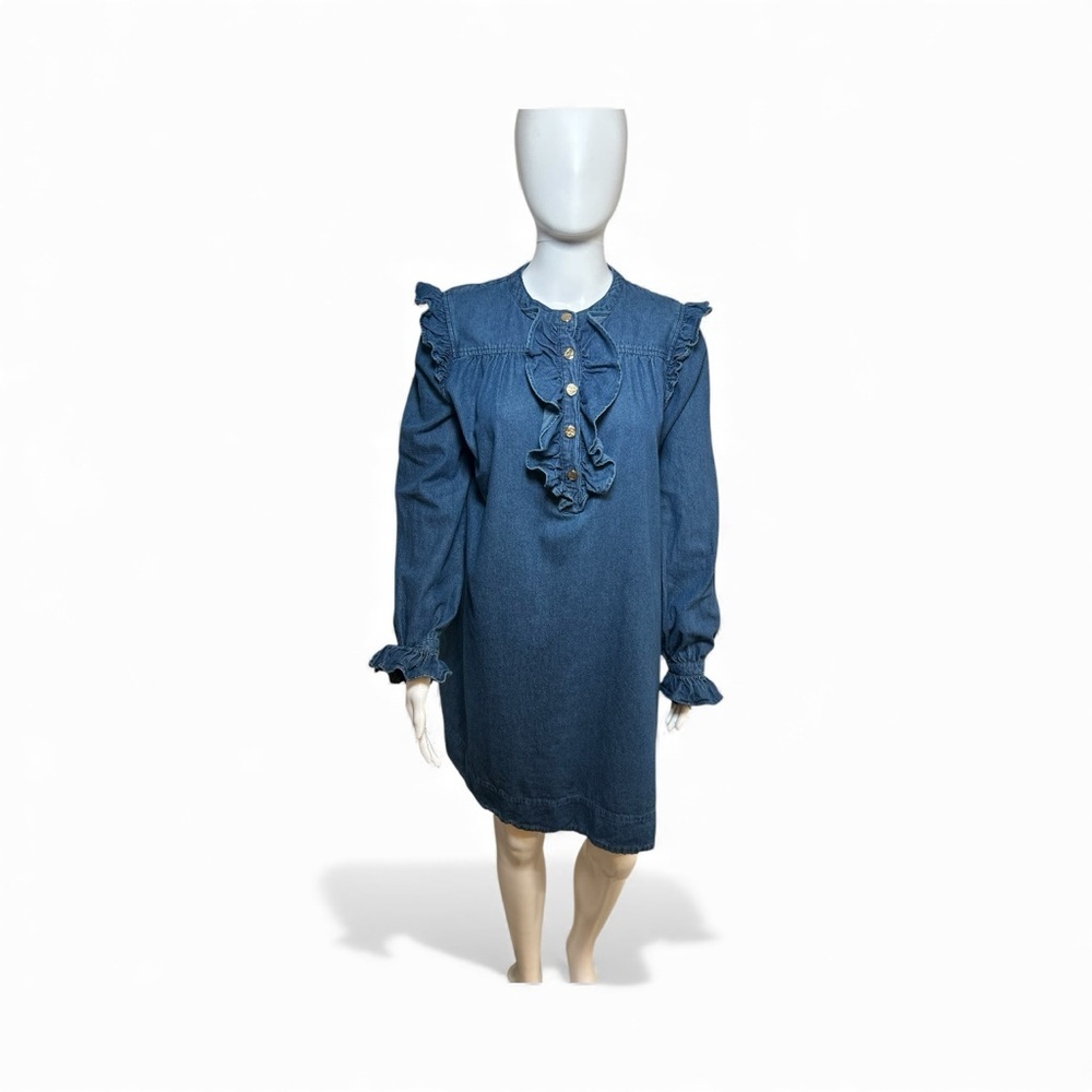 The Draper James RSVR Ruffle Bib Trim Shift Dress